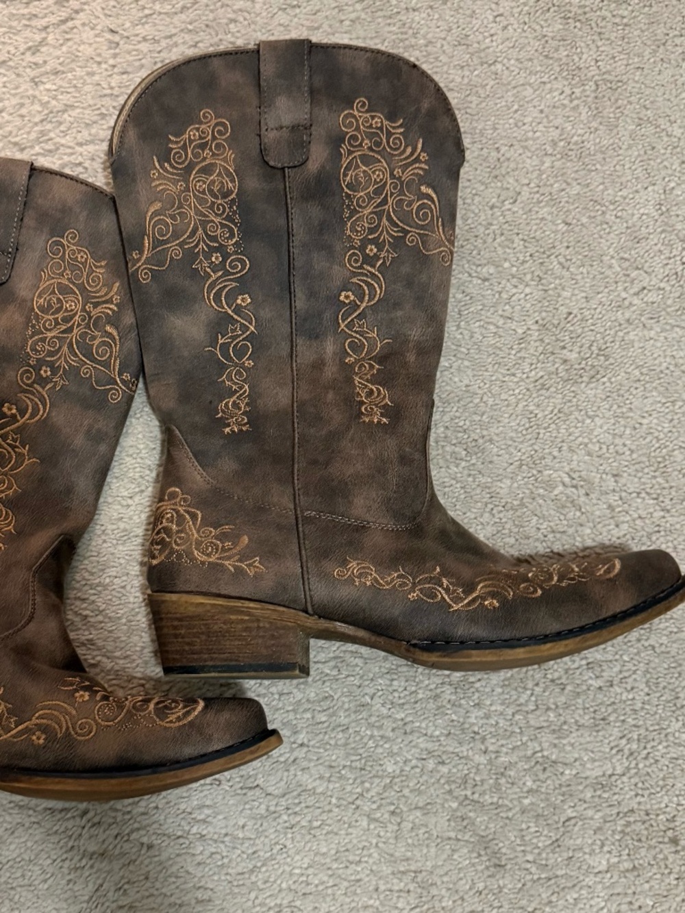 Roper Women’s Size 11 Brown Embroidered Western Cowboy Boots